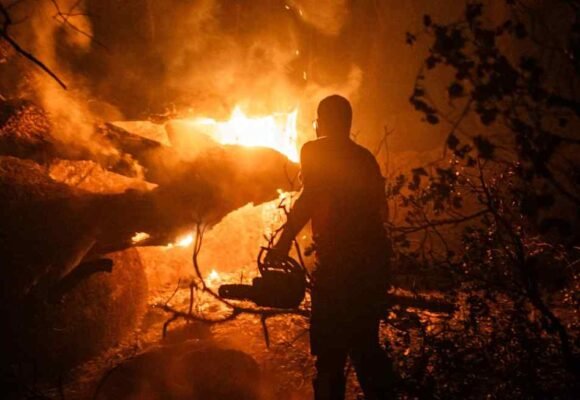 ‘Violent’ wildfires rage close to French and Spanish cities